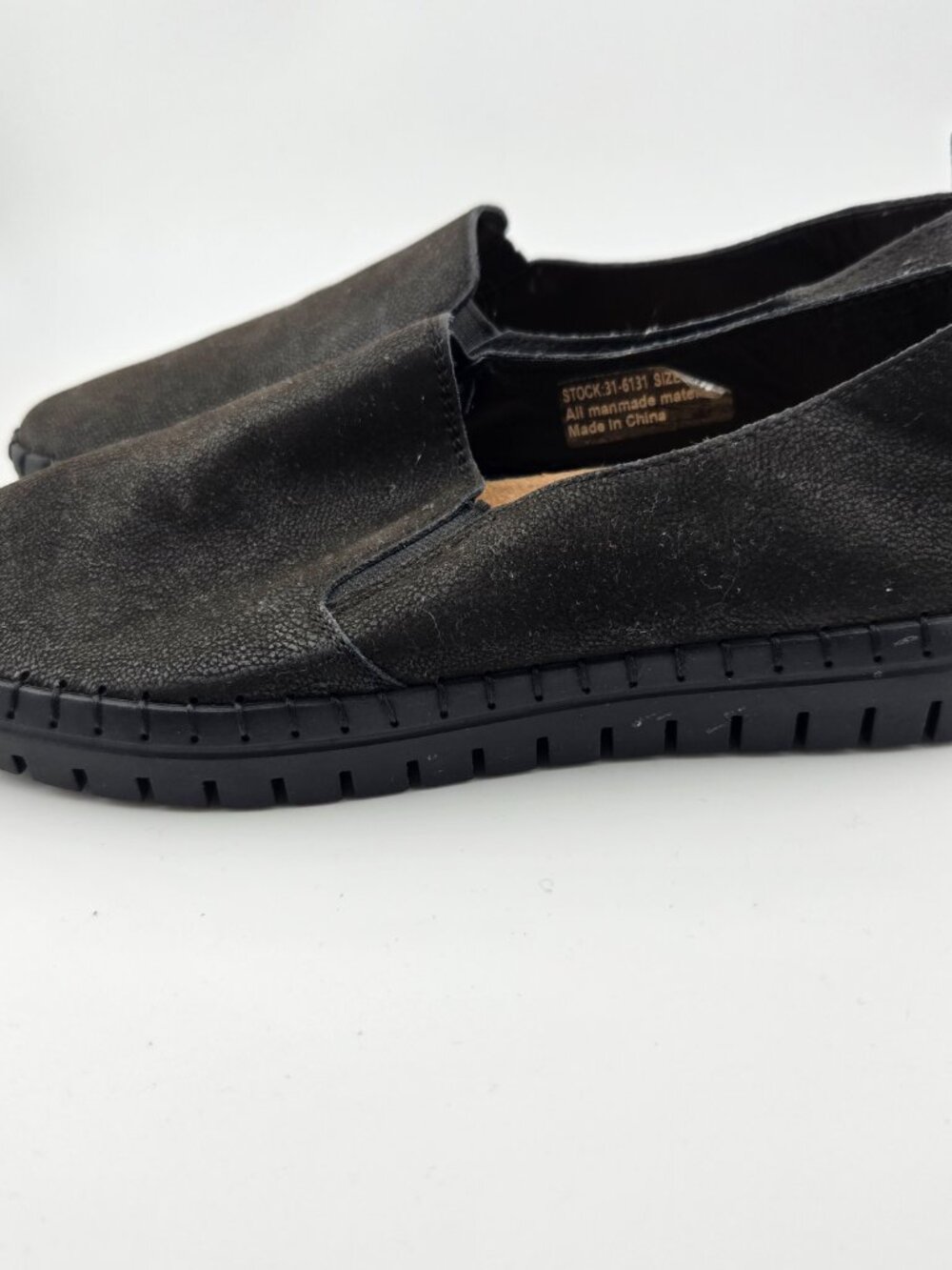 Easy Street Black Comfort Slip On Shoes Womens 5.5M Flexible Casual Flats